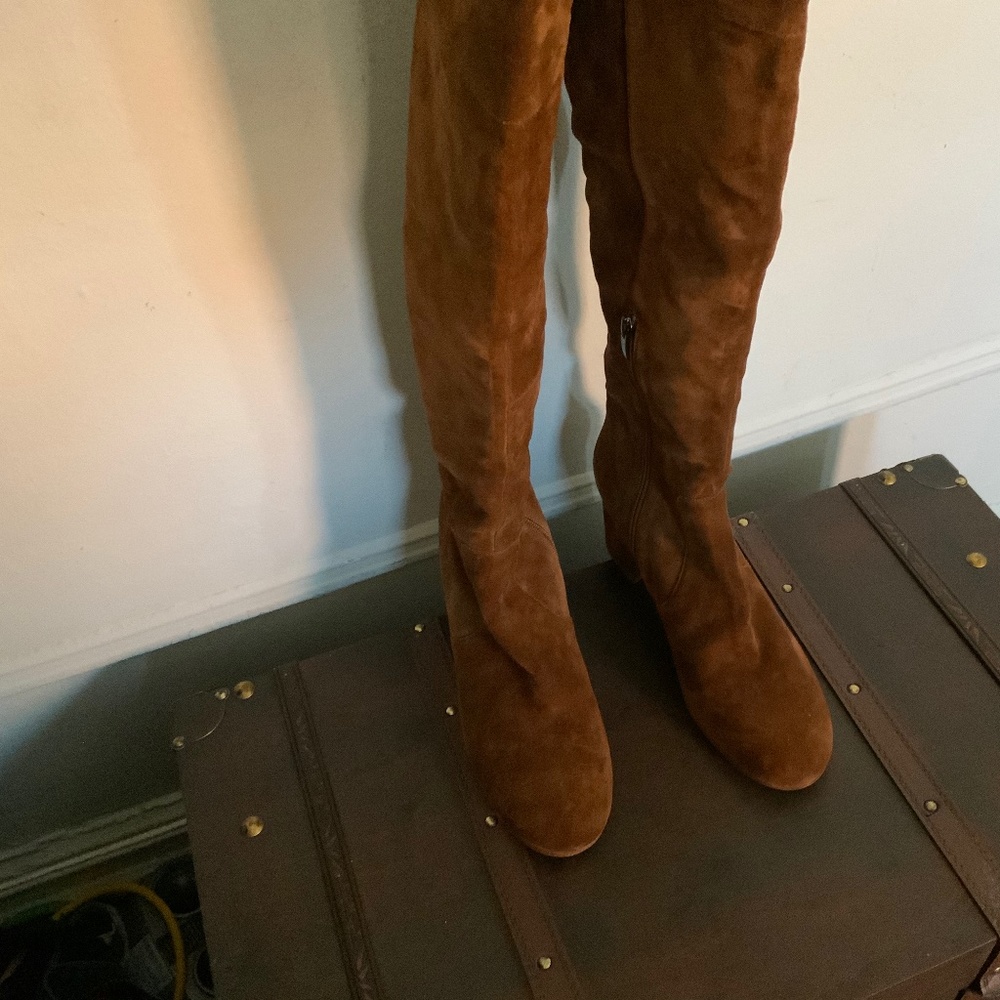 Via Spiga Tan Over the Knee Boots - Picture 2 of 6